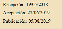 Recepción: 19/05/2018
Aceptación: 27/06/2019
Publicación: 05/08/2019
